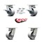 Service Caster 4 Inch Kingpinless Semi Steel Wheel Caster Swivel Locks 2 Brakes SCC, 4PK SCC-KP30S420-SSR-SLB-BSL-2-BSL-2 - alternate 6